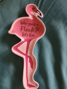 Ceramic Flamingo Spoon Rest/Trinket Dish
